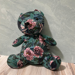 Large floral teddy bear