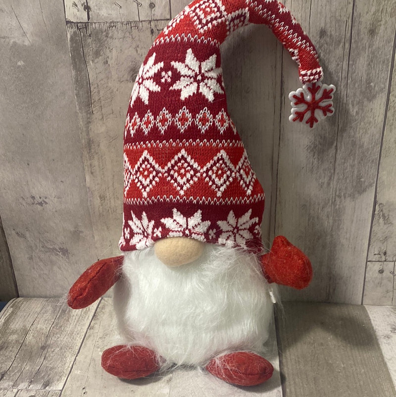 Large light up snowflake gnome with feet